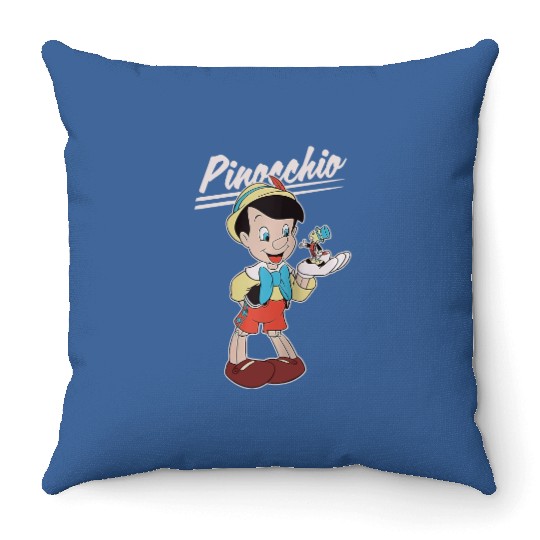 Retro Disney Pinocchio and Jiminy Cricket Throw Pillows