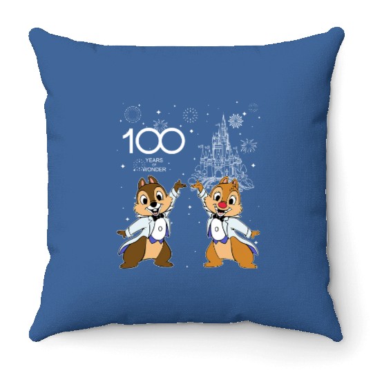 Disney Chip And Dale Couple Characters Throw Pillows, 100 Years of Wonder Throw Pillows
