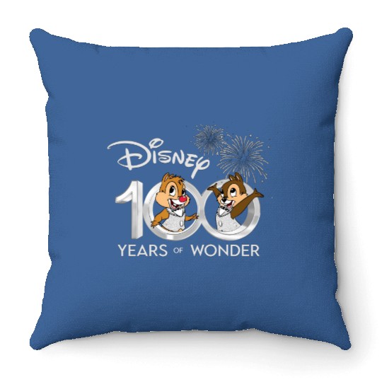 Disney 100 Years of Wonder Throw Pillows, 100th Anniversary Throw Pillows, Chip and Dale Throw Pillows