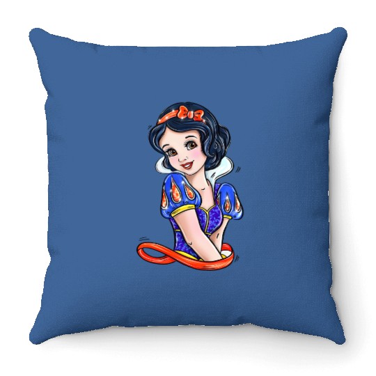 Snow White Throw Pillows, Disney Princess Throw Pillows, Birthday Girl Throw Pillows