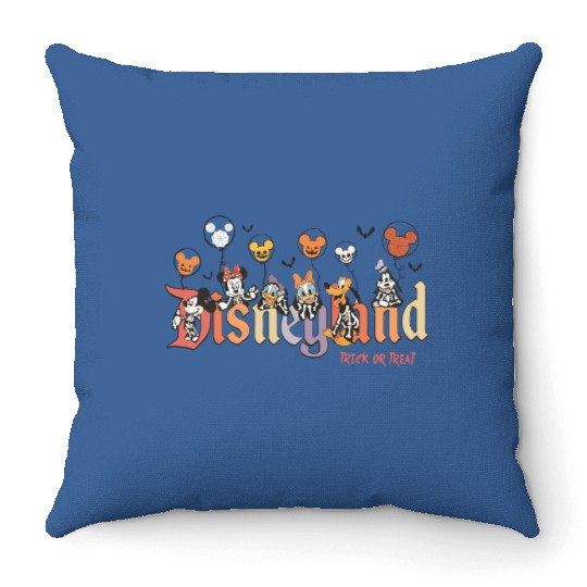 Vintage Disneyland Halloween Throw Pillows, Disney Halloween Throw Pillows