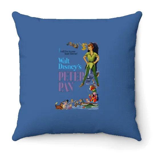 Peter Pan Throw Pillows, Vintage Peter Pan, Disney Throw Pillows, Vintage Disney Throw Pillows