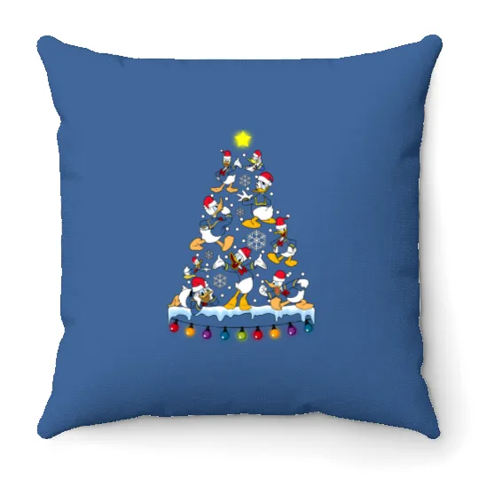 Disney Donald Duck Christmas Tree Throw Pillows, Mickey's Very Merry Christmas
