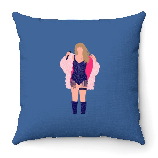 TaylorSwift Eras Tour Midnights Outfit art Throw Pillows