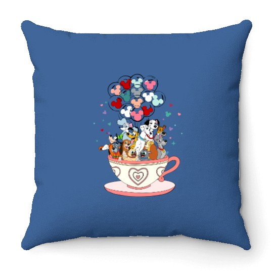 Disney Dog Tank, Disney Balloon Tank, Disney Trip Tanktop Throw Pillows