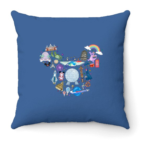 Disney Epcot Matching Throw Pillows for Men, Women and Kids with Mickey Head Ears