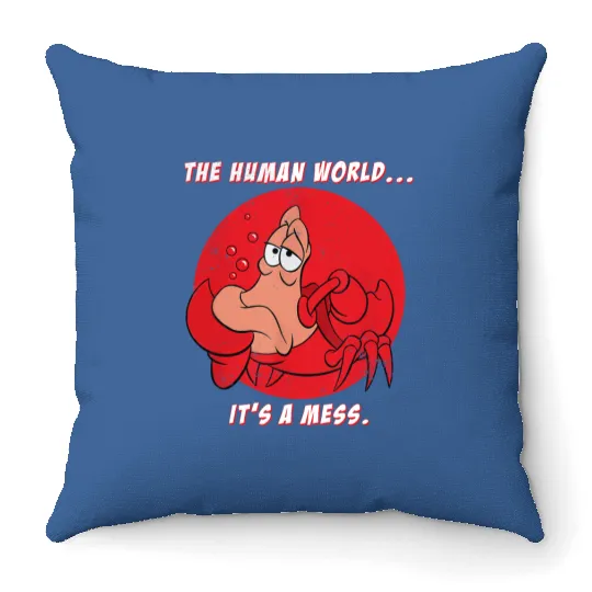 Disney The Little Mermaid Throw Pillows, Sebastian Crab The Human World