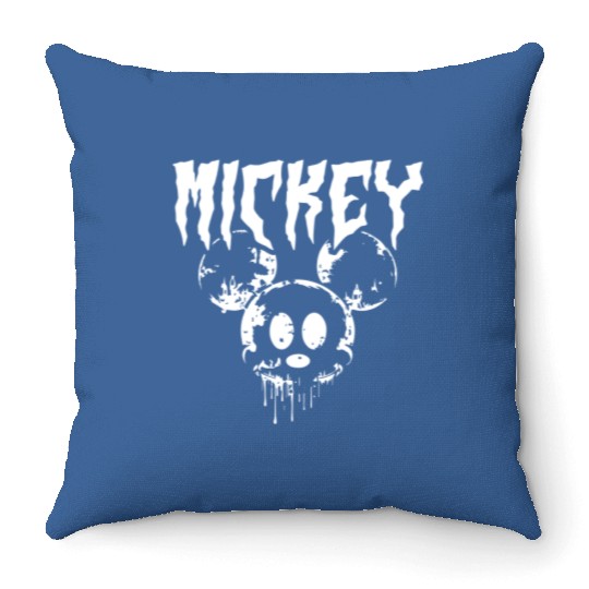 Mickey Mouse Metal Throw Pillows: Unisex Disney Goth Punk Throw Pillows Deathmetal Halloween