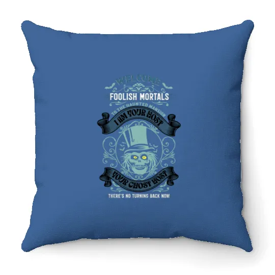 Haunted Mansion for Disneyland or Disneyworld, Hatbox Ghost Throw Pillows