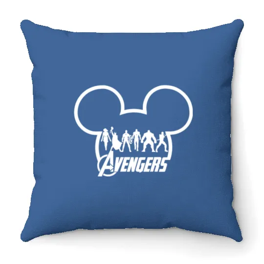 Mickey Marvel Throw Pillows, Mickey Ears Avengers, Marvel Throw Pillows, Disney Avengers, Marvel Family Throw Pillows