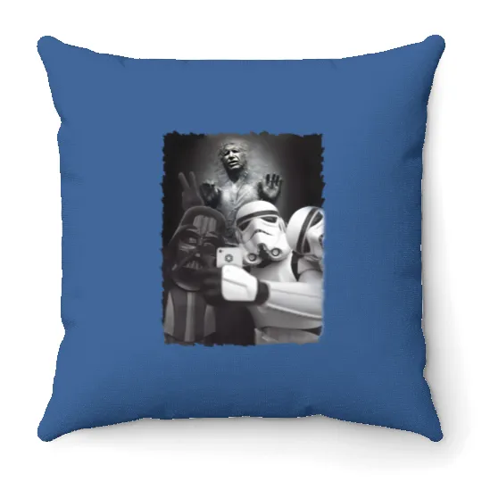 Darth Vader Stormtrooper Han Solo Selfie 2023 Throw Pillows Disney Trip 2023 Throw Pillows