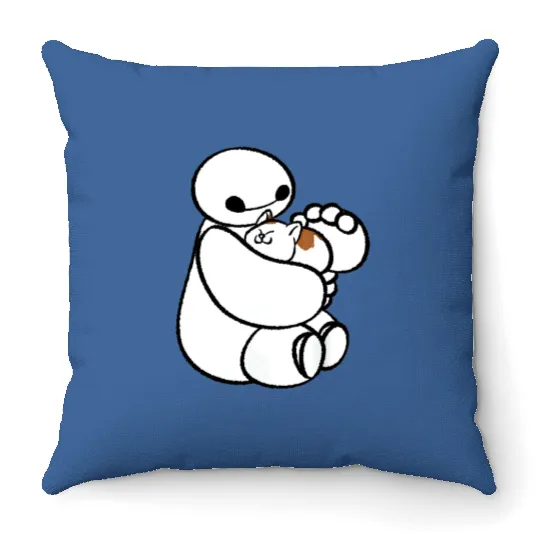 Lovely Baymax With Cat Throw Pillows, Baymax With Cat Disney Throw Pillows, Baymax Throw Pillows, Big Hero 6 Throw Pillows, Disney Gift