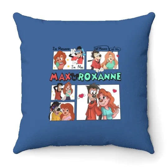 Disney A Goofy Movie Couples Throw Pillows, Max And Roxanne Throw Pillows