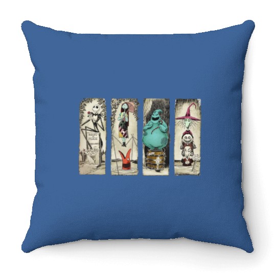 Retro Haunted Mansion The Nightmare Before Christmas Throw Pillows, Disney Halloween  Throw Pillows