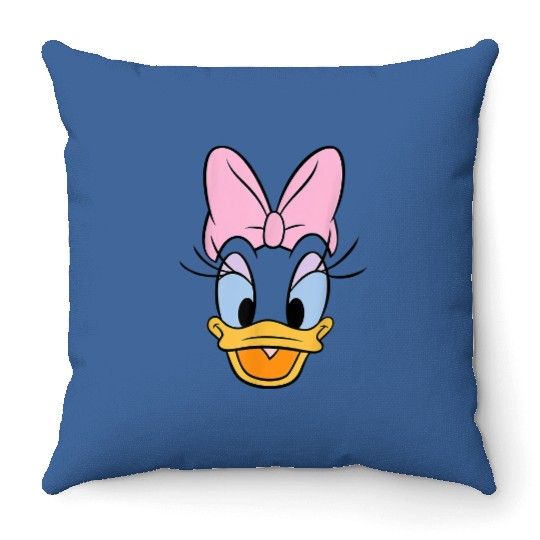 Disney Daisy Duck Big Face Throw Pillows, Daisy Duck Big Portrait Throw Pillows