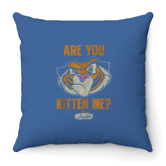 Disney Aladdin Rajah Are You Kitten Me Faded Por Throw Pillows