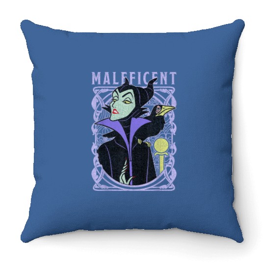 Disney Sleeping Beauty Maleficent Old School Pos Throw Pillows
