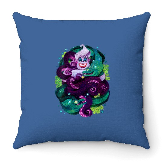 Disney The Little Mermaid Ursula Sea Witch Paint Throw Pillows