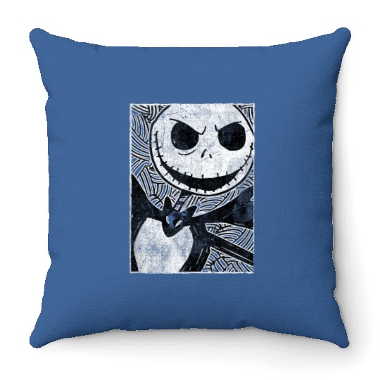Disney Jack Skellington Halloween Sketch Tank To Throw Pillows