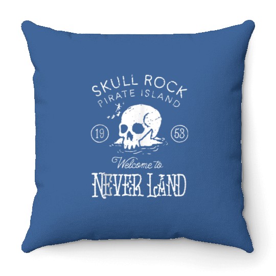 Discover Disney Peter Pan Skull Rock Welcome To Never Lan Throw Pillows