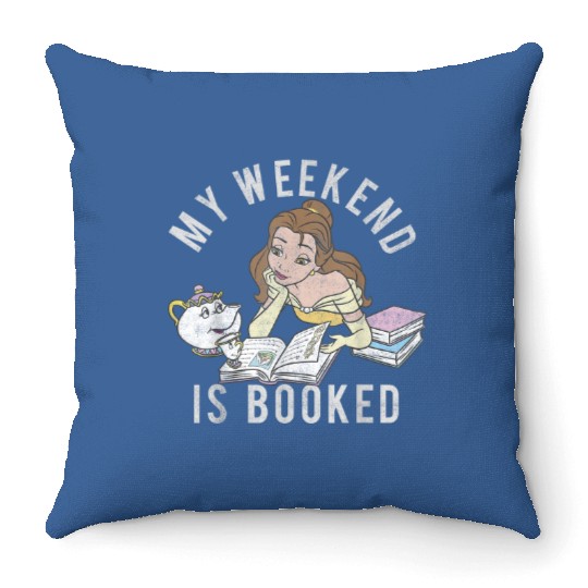 Discover Disney Beauty And The Beast Belle My Weekend Is Throw Pillows