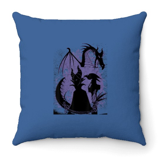 Disney Sleeping Beauty Maleficent Dragon Silhoue Throw Pillows