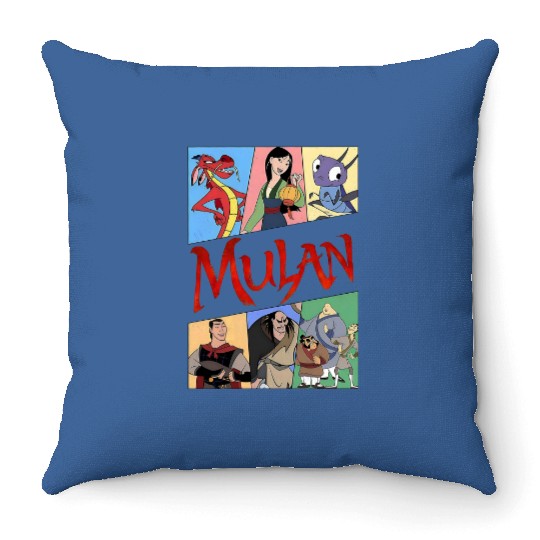 Retro 90s Vintage Disney Mulan Throw Pillows , Cri-Kee ,Shan Yu ,Mushu ,Li Shang