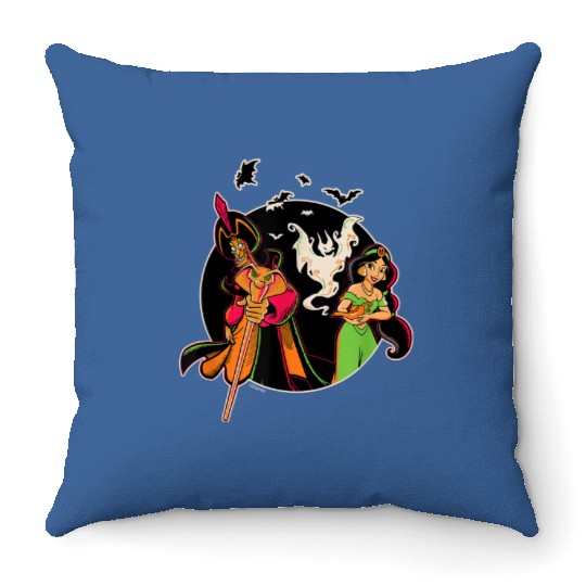 Discover Disney Princess Jasmine and Jafar Aladdin Hallow Throw Pillows