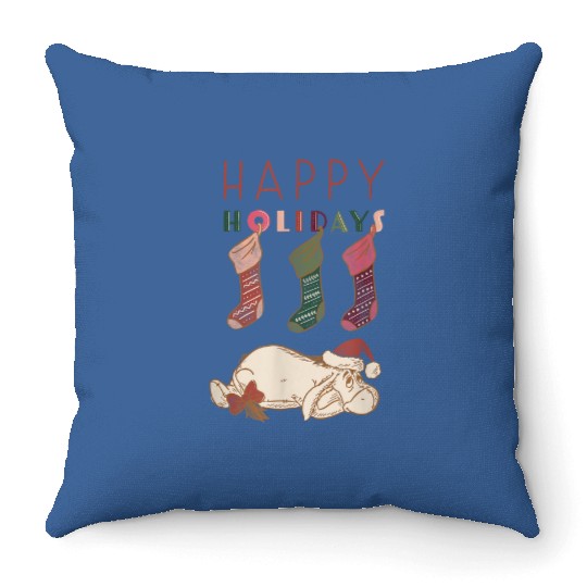 Disney Winnie the Pooh Eeyore Happy Holidays Throw Pillows