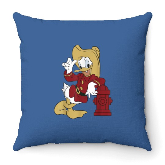 Disney Donald Duck Firefighter Outfit Throw Pillows