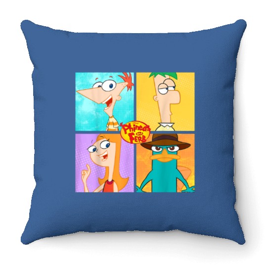 Discover Disney Phineas And Ferb Character Box Up Throw Pillows