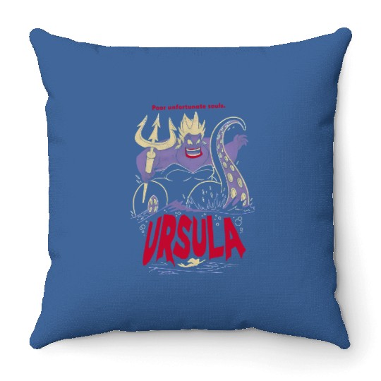 Disney The Little Mermaid Ursula Graphic Throw Pillows , Disneyland Family Party Gift Throw Pillows, Disneyland Family Party Gift Throw Pillows