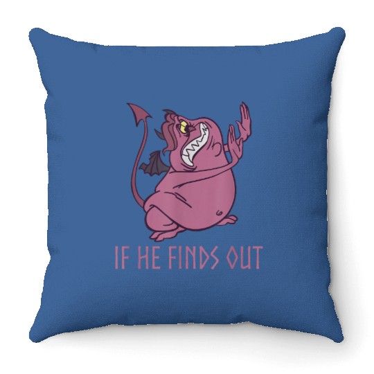Disney Hercules Pain If He Finds Out Quote Throw Pillows