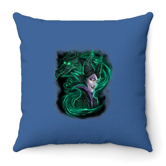 Disney Sleeping Beauty Maleficent Green Dragon P Throw Pillows