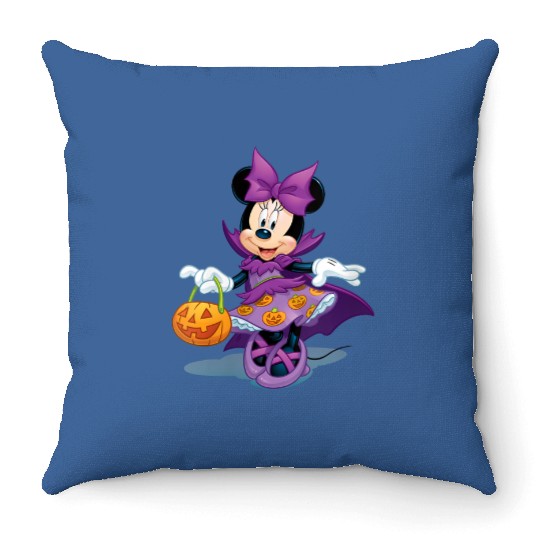 Womens Disney Halloween Minnie Trick or Treat Throw Pillows