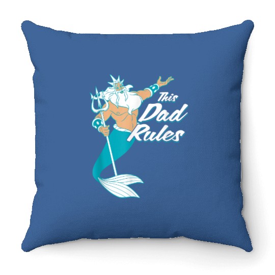 Discover Disney The Little Mermaid King Triton Dad Mens 8 Throw Pillows