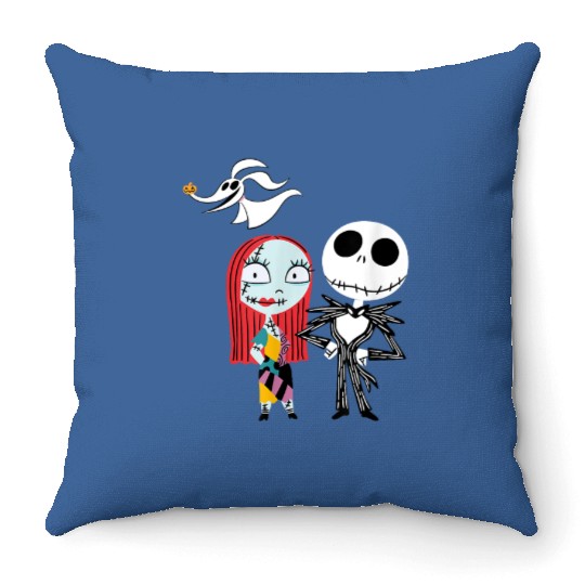Disney Nightmare Before Christmas Jack and Sally Throw Pillows