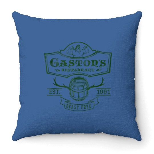 Discover Disney Beauty And The Beast Gastons Restaurant E Throw Pillows