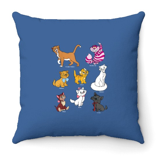 Discover Friends Cats Disney Disneyland Throw Pillows Disney Trip 2023 Throw Pillows