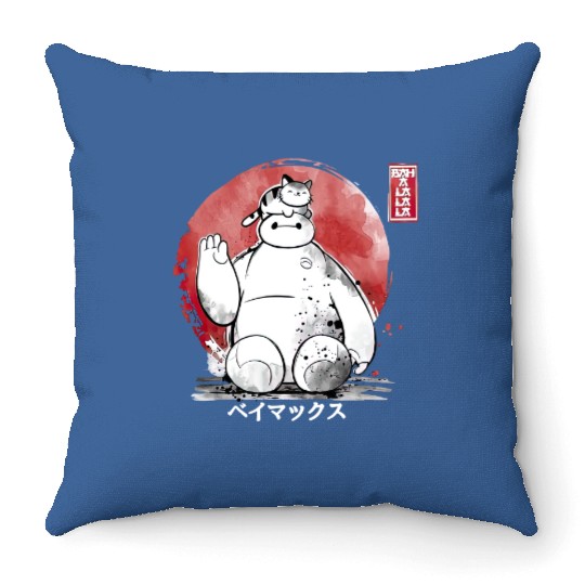 Lovely Bah A La La La Disney Baymax With Cat Throw Pillows