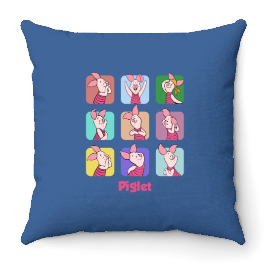 Disney Piglet Moods Throw Pillows, Winnie The Pooh Portrait Throw Pillows