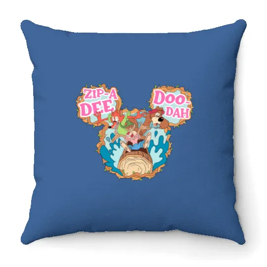 Disney Zip a Dee Doo Dah Throw Pillows, Splash Mountain