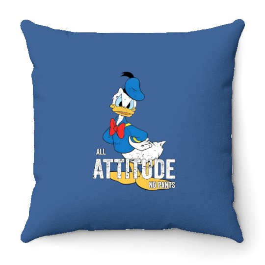 All Attitude Donald Duck Throw Pillows, Disney Donald Duck Throw Pillows, Donald Duck Gift For Women and Man Throw Pillows