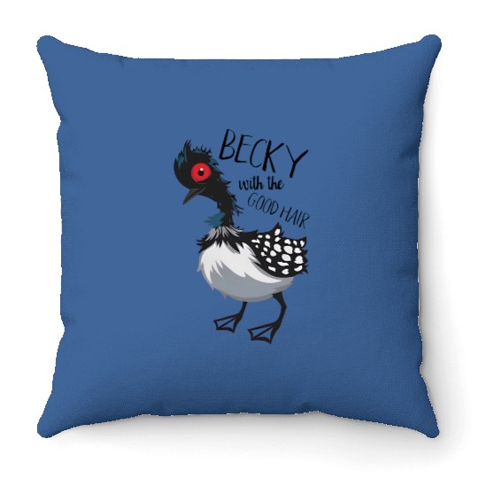 Finding Nemo Throw Pillows, Funny Becky, Disney Pixar Becky The Loon