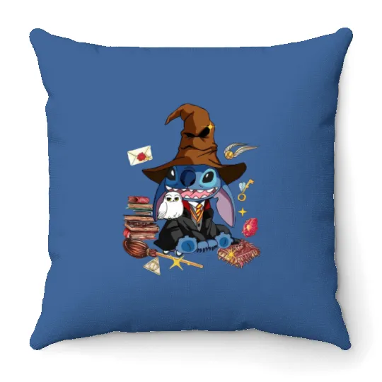 Disney Stitch Witch Throw Pillows, Disney Stitch Halloween Pumpkin Throw Pillows