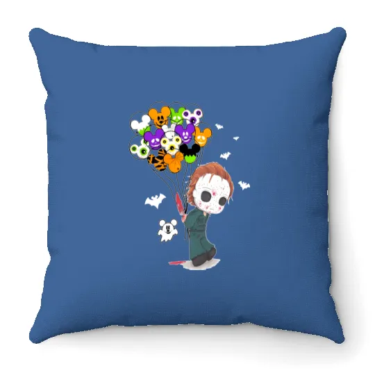Michael Myers Throw Pillows, Disney Balloon Throw Pillows
