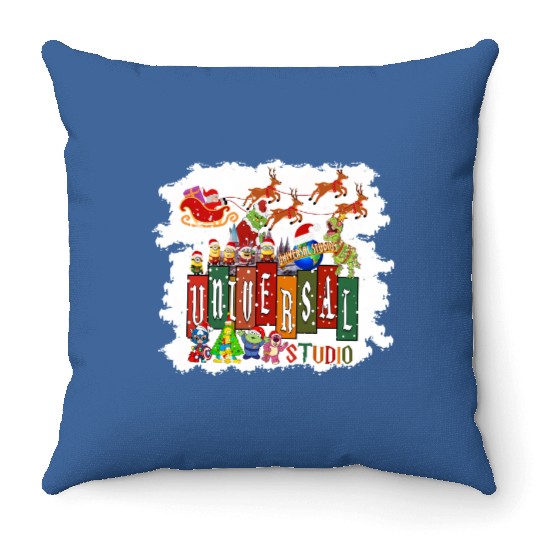 Universal Studios Christmas Throw Pillows, Disneyland Christmas Throw Pillows