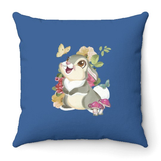 Disney Bambi Thumper Vintage Floral Throw Pillows