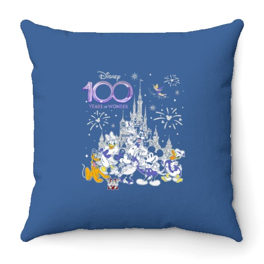 Disney 100 Year of Wonder Throw Pillows, 100 Years Anniversary Throw Pillows