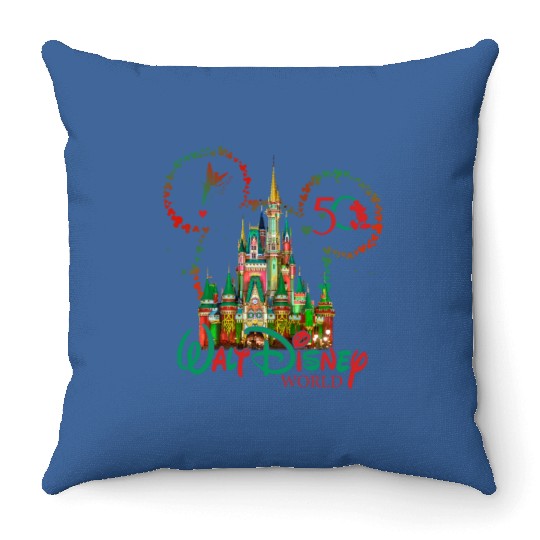 Discover Walt Disney World Christmas Throw Pillows, Disney Christmas Throw Pillows
